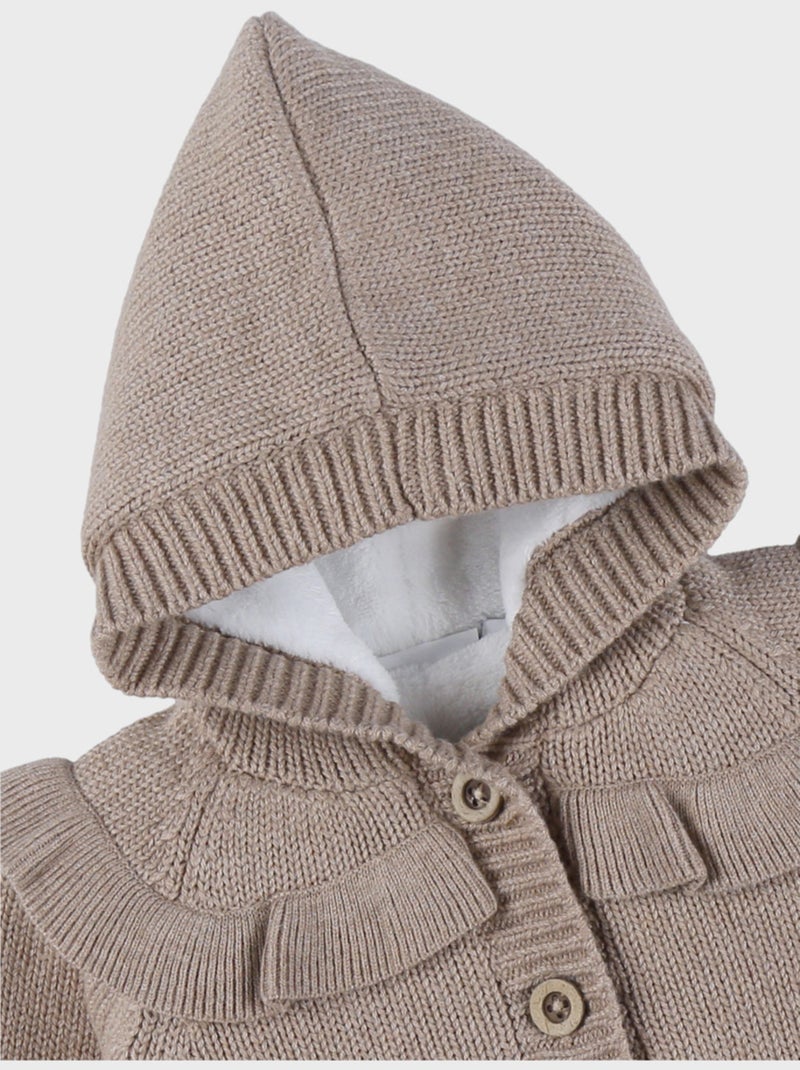 Mantelet en tricot à volants Noukie's Beige - Kiabi