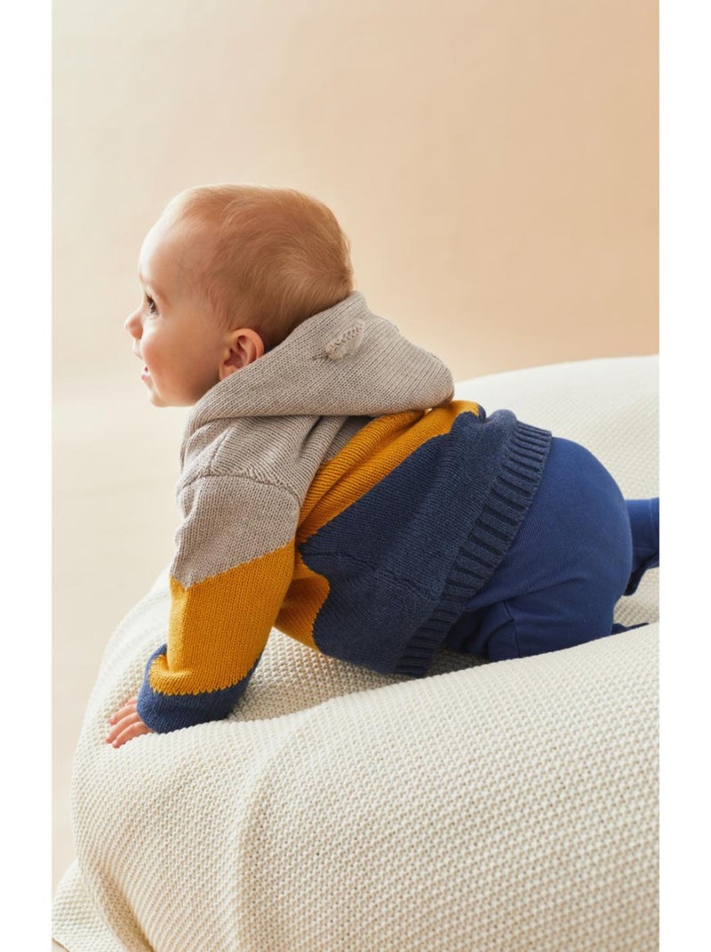 Mantelet en tricot, tricolore Noukie's Bleu - Kiabi
