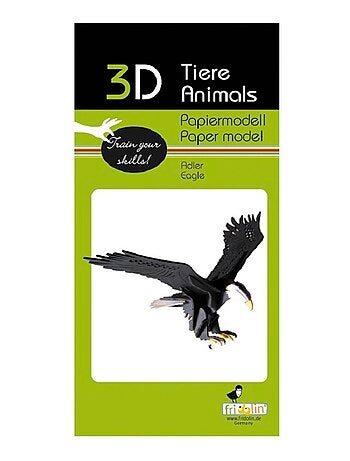 Maquette 3d en papier aigle