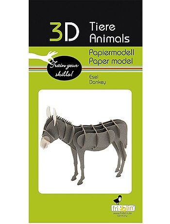Maquette 3d en papier âne