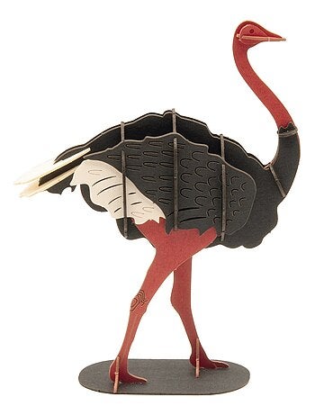 Maquette 3d en papier autruche