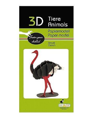 Maquette 3d en papier autruche
