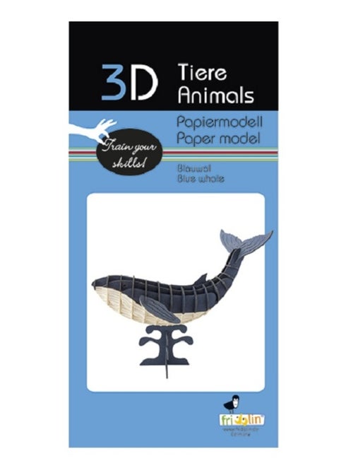 Maquette 3D en papier Baleine bleue - Kiabi