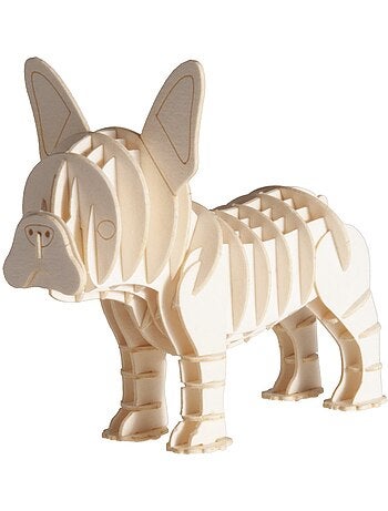 Maquette 3d en papier bouledogue français