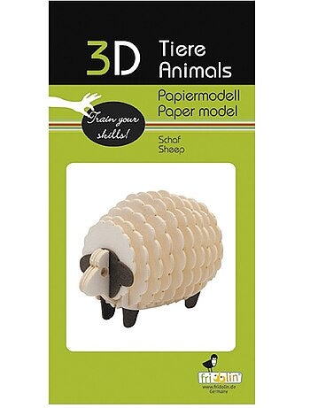 Maquette 3d en papier brebis