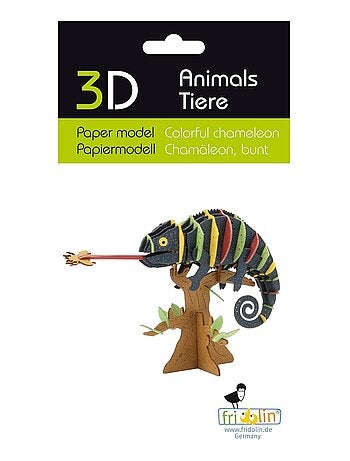 Maquette 3d en papier caméléon coloré