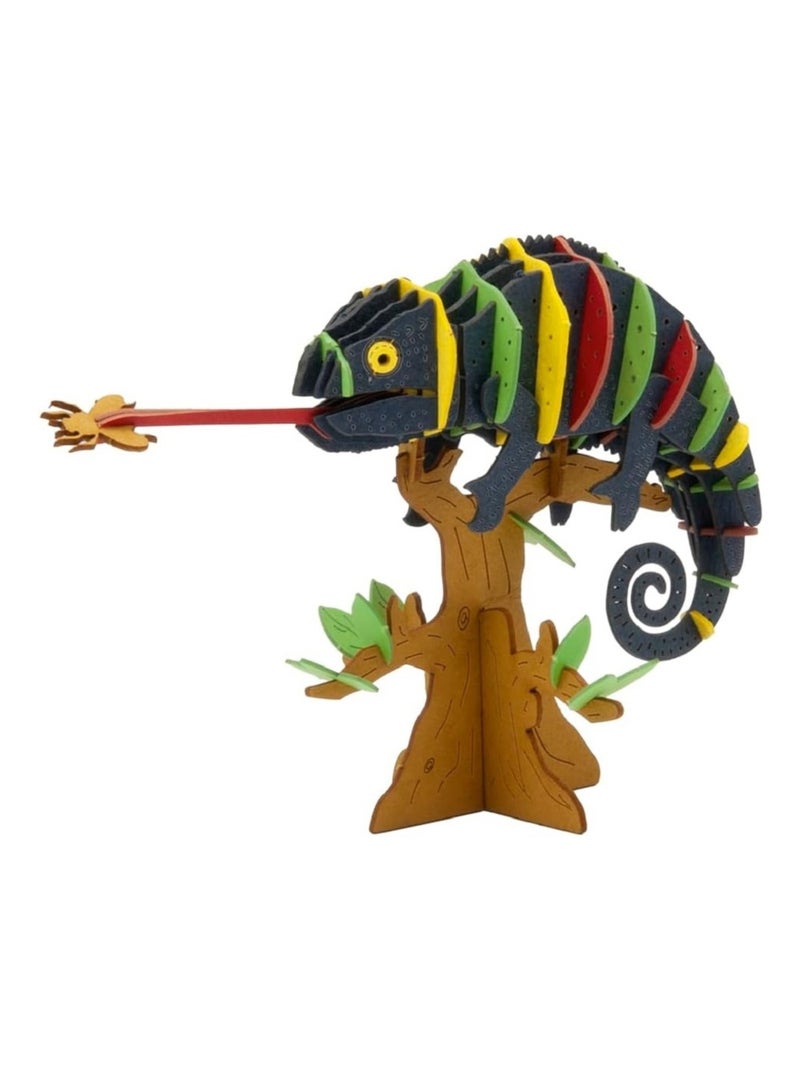 Maquette 3D en papier Caméléon coloré N/A - Kiabi