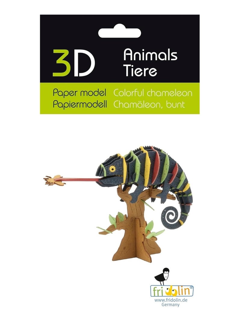 Maquette 3D en papier Caméléon coloré N/A - Kiabi