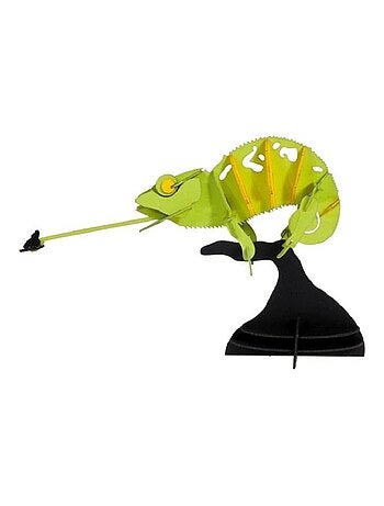Maquette 3d en papier caméléon vert