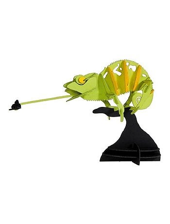 Maquette 3d en papier caméléon vert