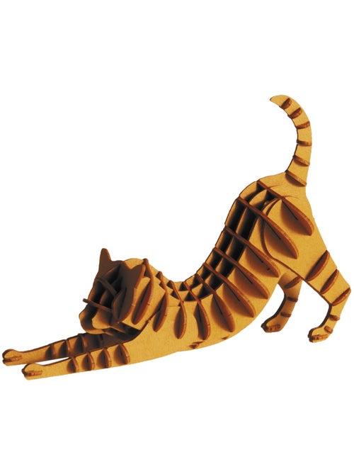 Maquette 3D en papier chat brun-roux - Kiabi Maquette 3D en papier chat brun-roux - Kiabi