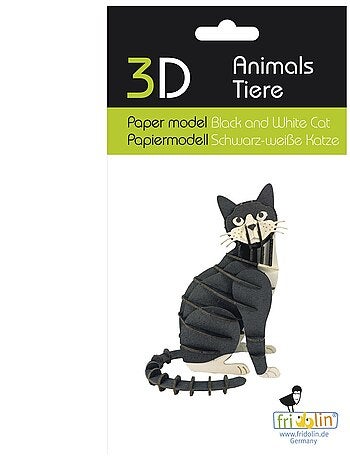 Maquette 3d en papier chat