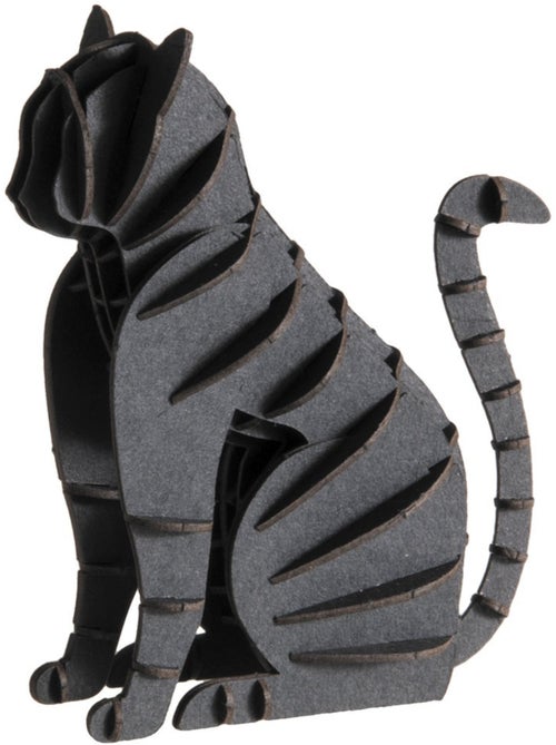 Maquette 3D en papier chat noir - Kiabi