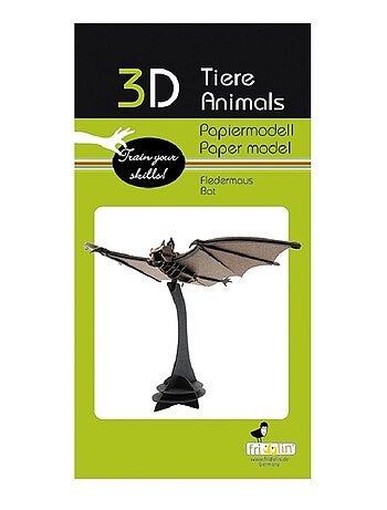 Maquette 3d en papier chauve-souris