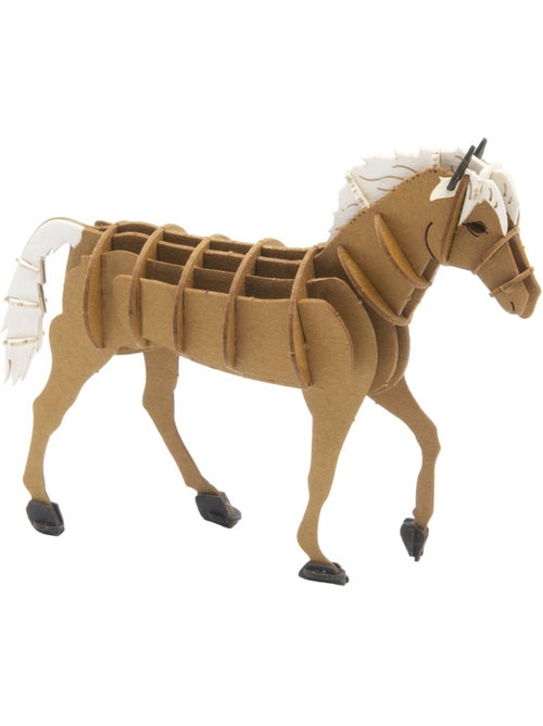 Maquette 3D en papier cheval Haflinger - Kiabi