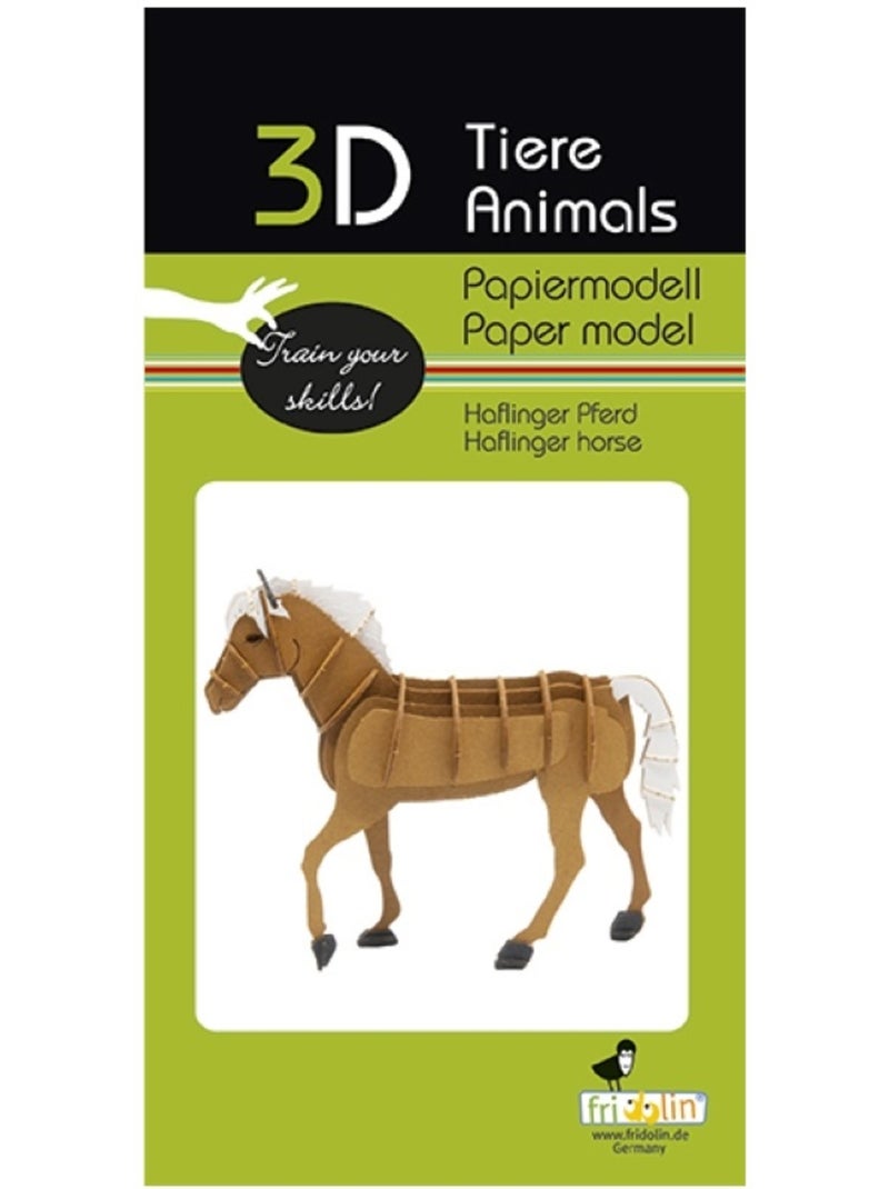 Maquette 3D en papier cheval Haflinger N/A - Kiabi
