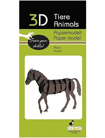 Maquette 3d en papier cheval