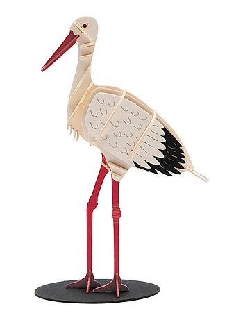 Maquette 3d en papier cigogne