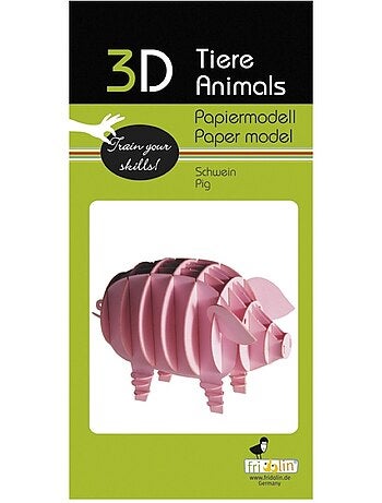 Maquette 3d en papier cochon