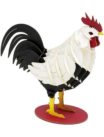 Maquette 3d en papier coq
