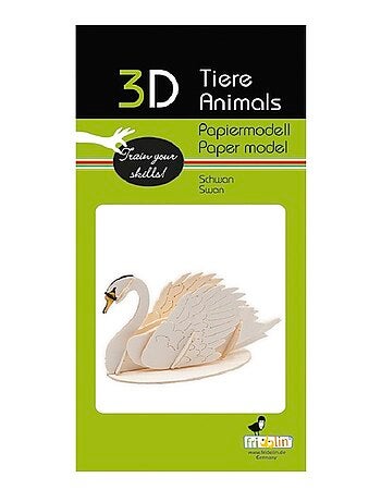 Maquette 3d en papier cygne