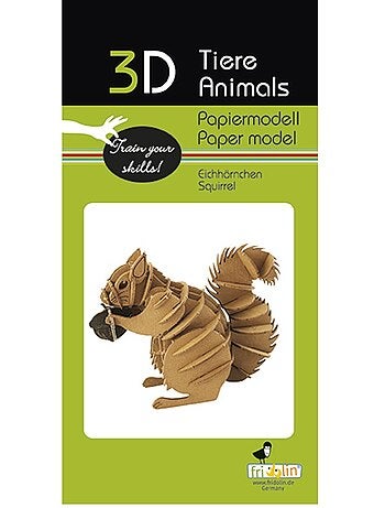 Maquette 3d en papier écureuil