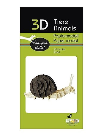 Maquette 3d en papier escargot