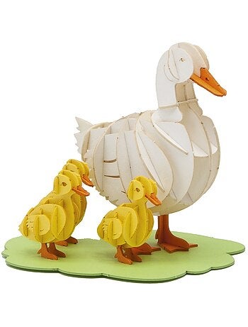 Maquette 3d en papier famille d'oies