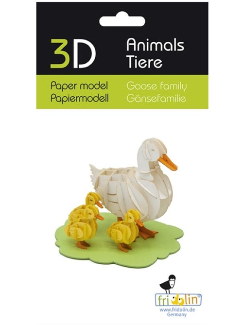 Maquette 3D en papier Famille d'oies - Kiabi