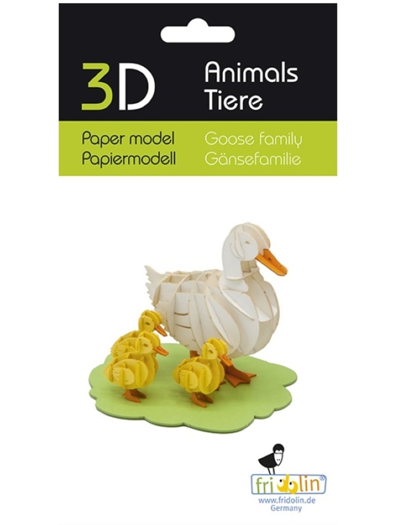 Maquette 3D en papier Famille d'oies N/A - Kiabi
