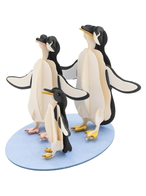 Maquette 3D en papier Famille pingouins - Kiabi
