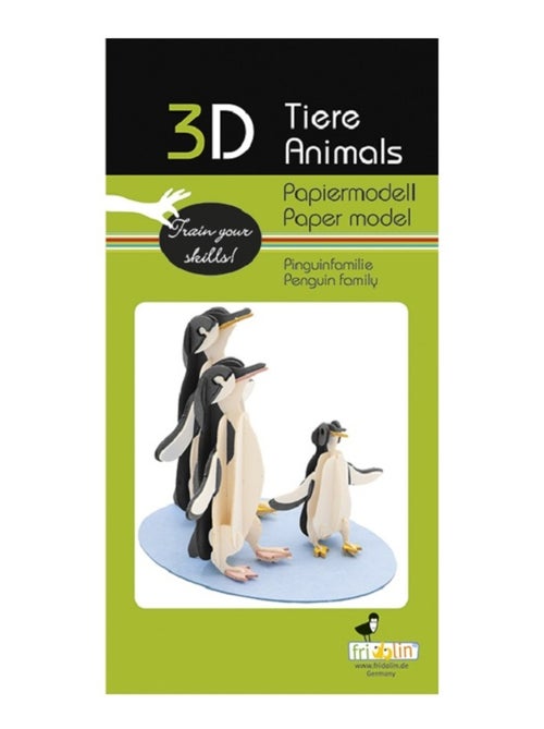 Maquette 3D en papier Famille pingouins - Kiabi