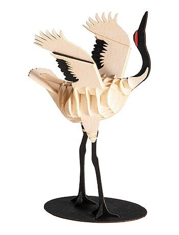 Maquette 3d en papier grue blanche