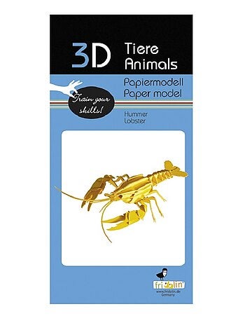 Maquette 3d en papier homard