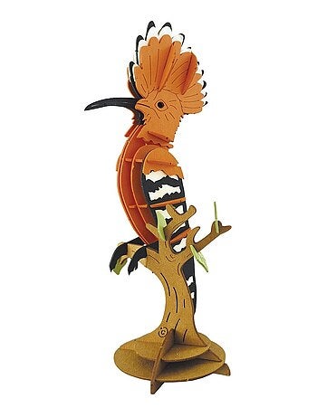 Maquette 3d en papier huppe fasciée