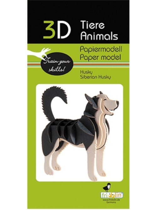 Maquette 3D en papier Husky sibérien - Kiabi