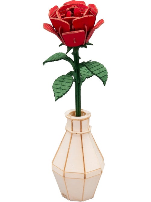 Maquette 3d en papier la rose rouge - Kiabi