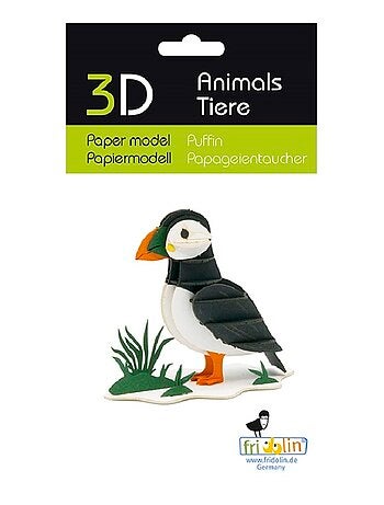 Maquette 3d en papier macareux moine