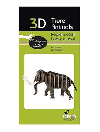Maquette 3d en papier mammouth