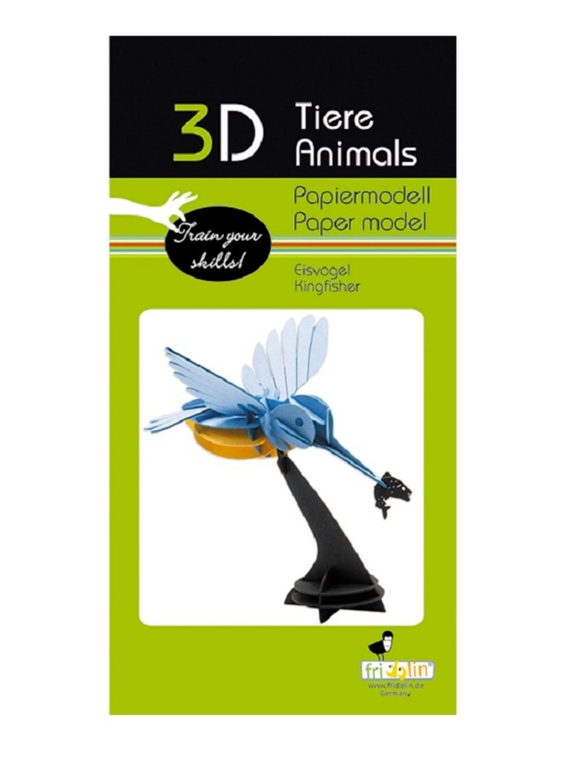Maquette 3D en papier Martin-pêcheur N/A - Kiabi
