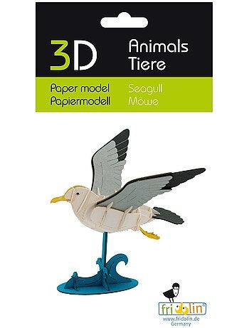 Maquette 3d en papier mouette
