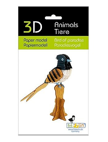 Maquette 3d en papier oiseau de paradis