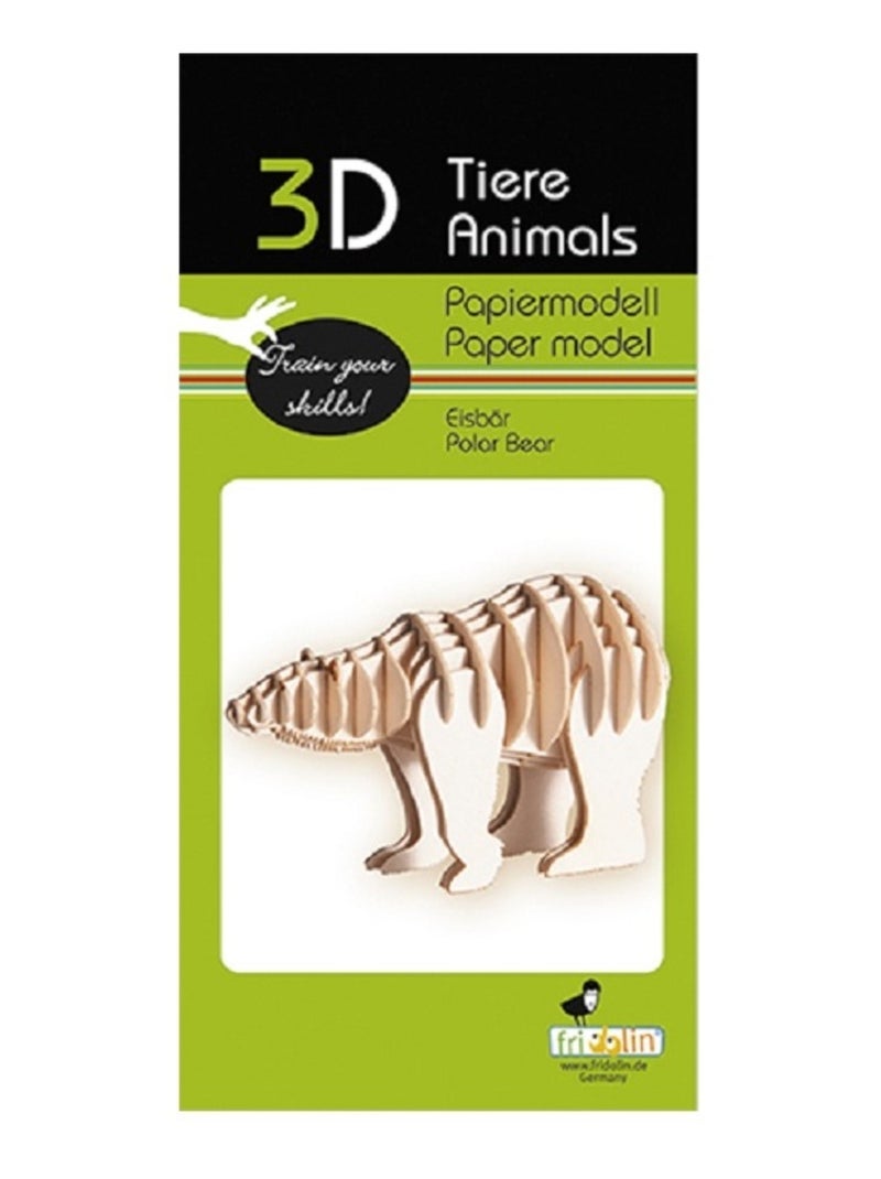 Maquette 3D en papier Ours polaire N/A - Kiabi