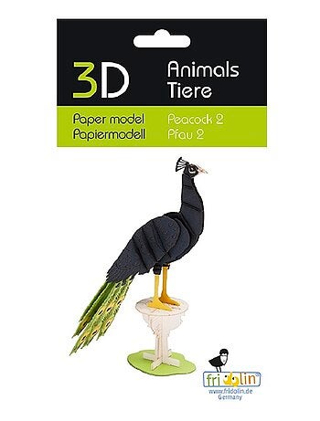 Maquette 3d en papier paon