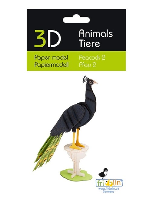 Maquette 3D en papier Paon - Kiabi
