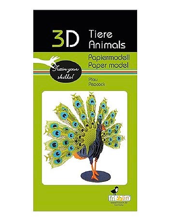 Maquette 3d en papier paon