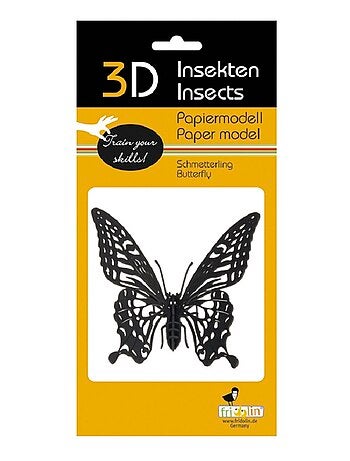 Maquette 3d en papier papillon