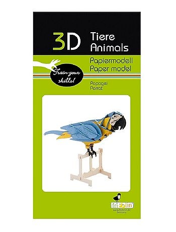 Maquette 3d en papier perroquet