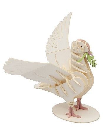 Maquette 3d en papier pigeon blanc