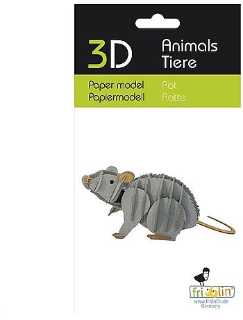 Maquette 3d en papier rat